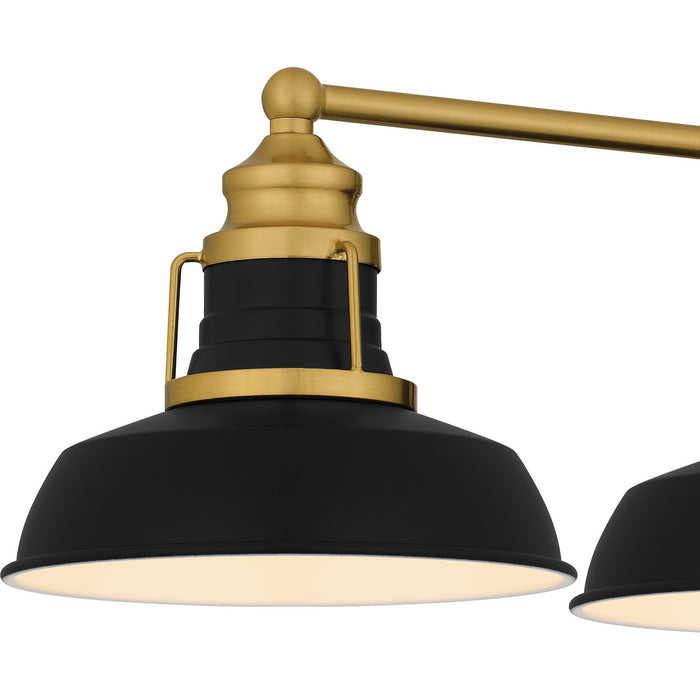 Quoizel HUX8634AB Four Light Bath, Aged Brass