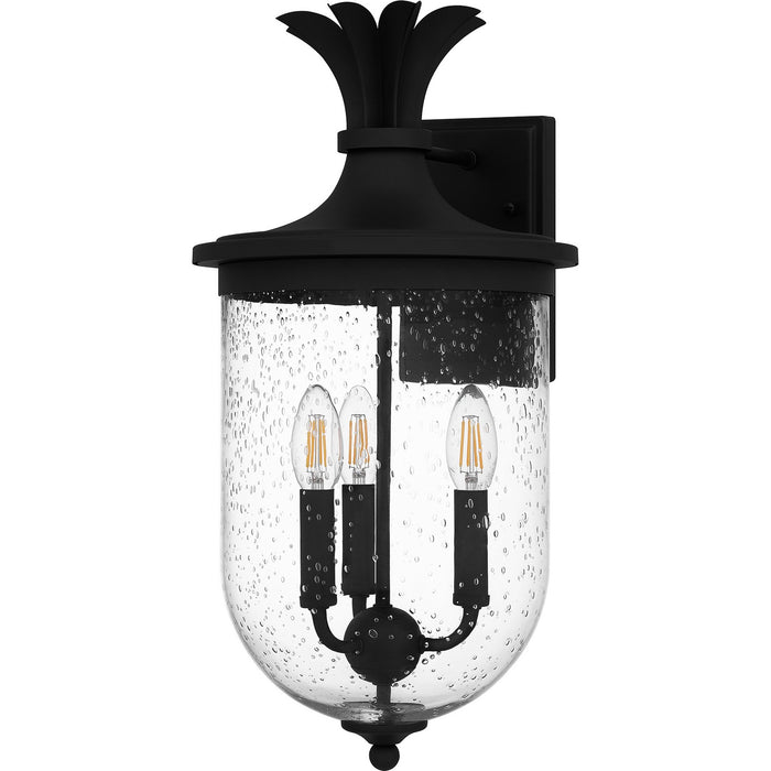 Quoizel HVN8410EK Three Light Outdoor Wall Mount, Earth Black