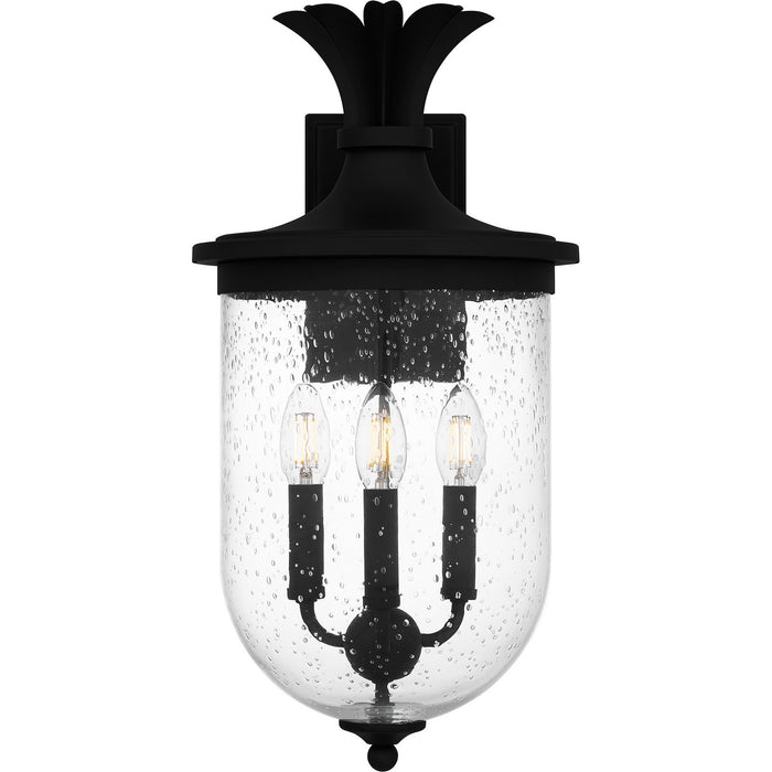 Quoizel HVN8410EK Three Light Outdoor Wall Mount, Earth Black