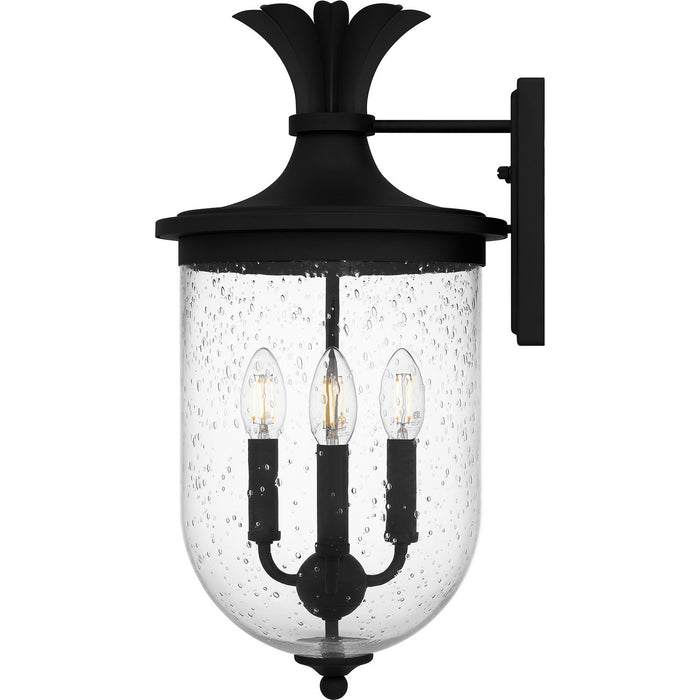 Quoizel HVN8410EK Three Light Outdoor Wall Mount, Earth Black