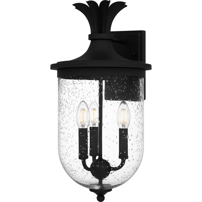 Quoizel HVN8410EK Three Light Outdoor Wall Mount, Earth Black