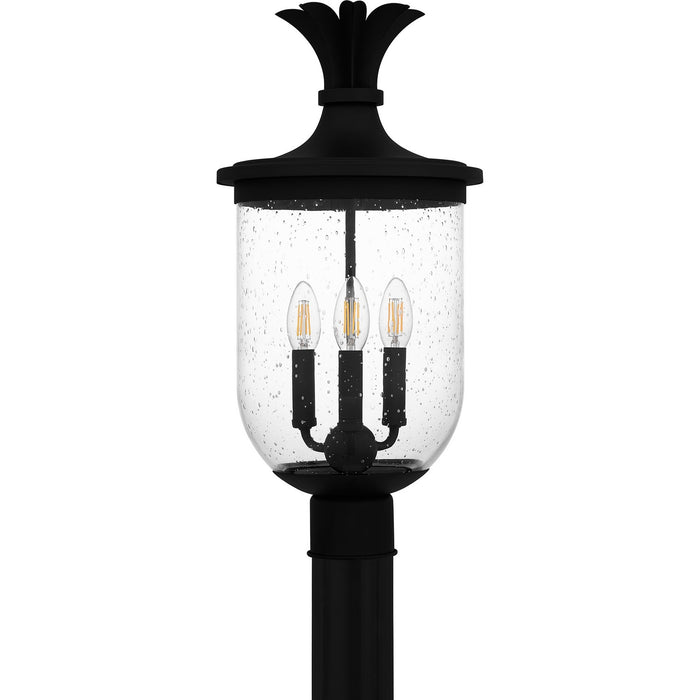 Quoizel HVN9010EK Three Light Outdoor Post Mount, Earth Black