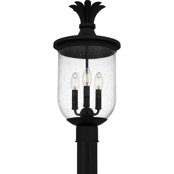 Quoizel HVN9010EK Three Light Outdoor Post Mount, Earth Black