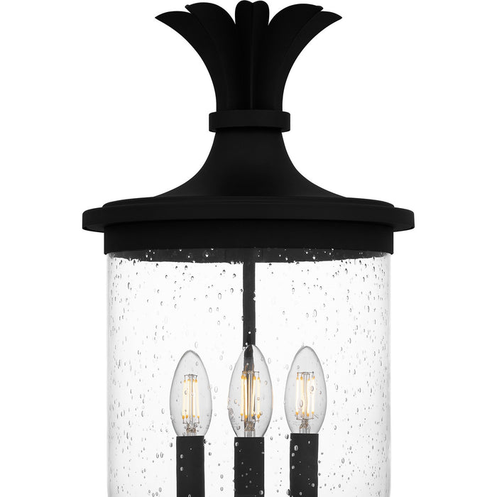Quoizel HVN9010EK Three Light Outdoor Post Mount, Earth Black