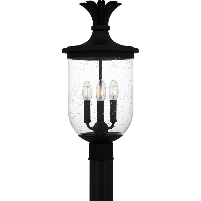 Quoizel HVN9010EK Three Light Outdoor Post Mount, Earth Black