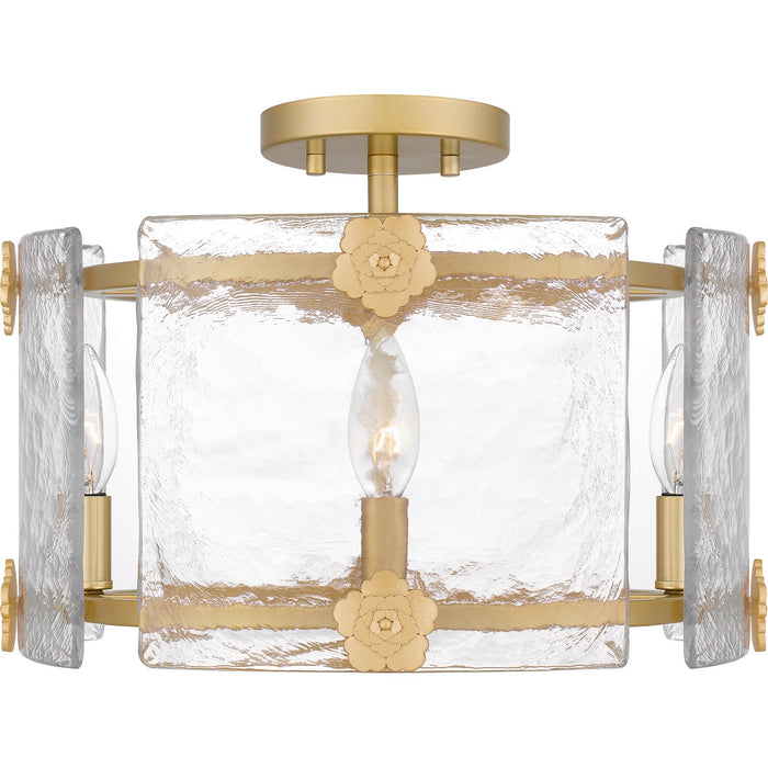 Quoizel JOL1716LG Four Light Semi Flush Mount, Light Gold