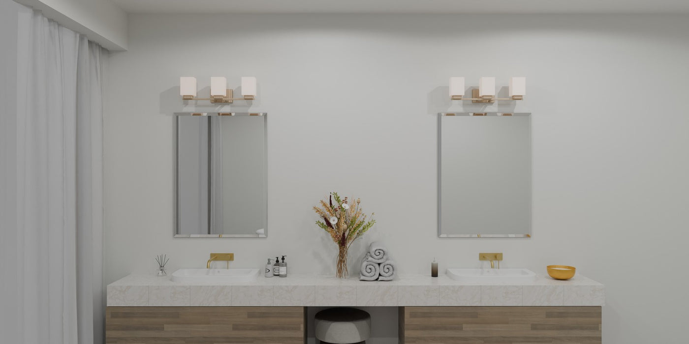 Quoizel JOY8623BGD Three Light Bath, Bronze Gold