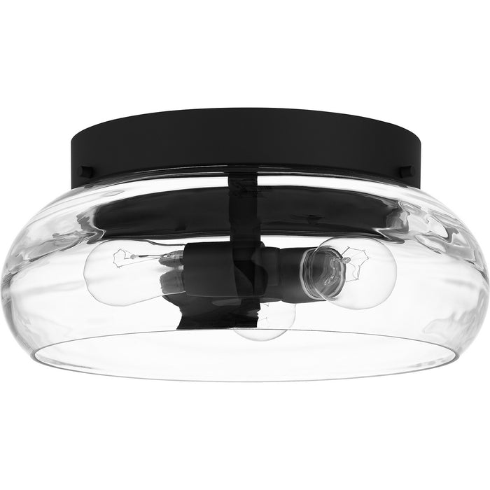 Quoizel LCY1614MBK Three Light Flush Mount, Matte Black