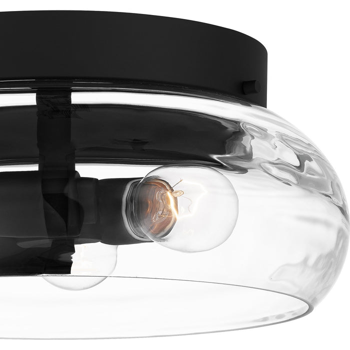 Quoizel LCY1614MBK Three Light Flush Mount, Matte Black