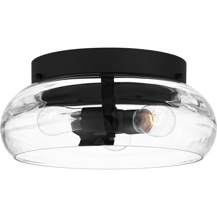 Quoizel LCY1614MBK Three Light Flush Mount, Matte Black