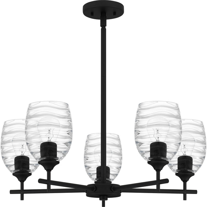 Quoizel LCY5025MBK Five Light Chandelier, Matte Black