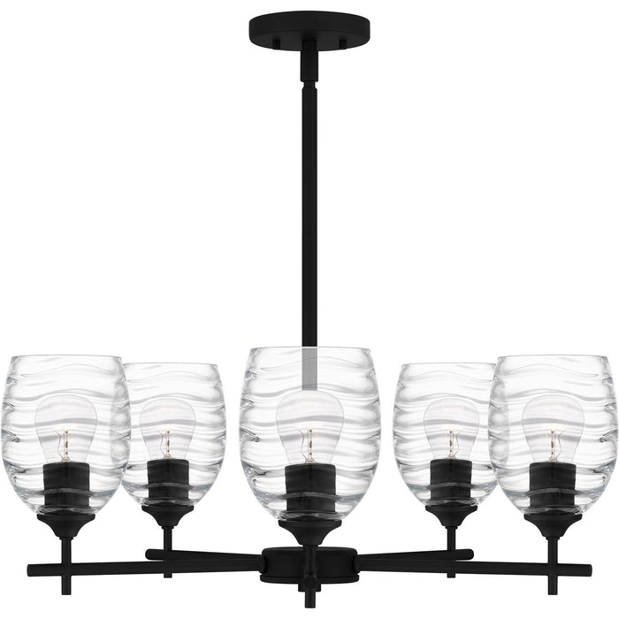 Quoizel LCY5025MBK Five Light Chandelier, Matte Black