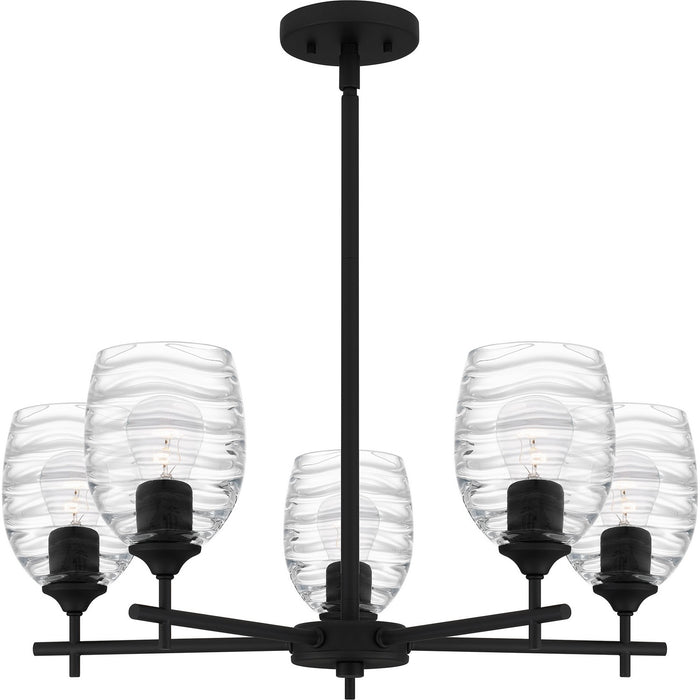 Quoizel LCY5025MBK Five Light Chandelier, Matte Black