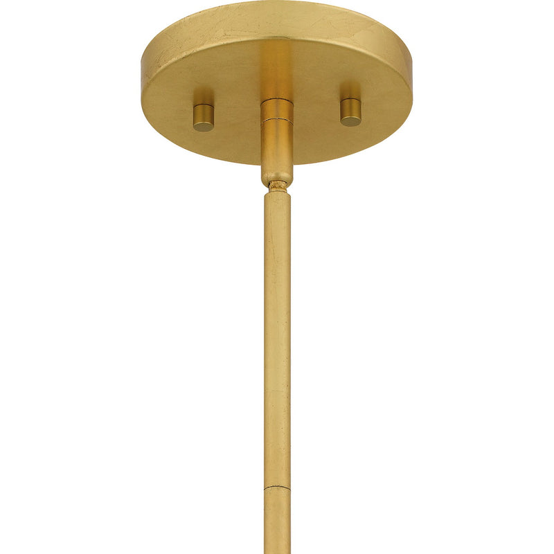 Quoizel LIZ2820GFL Four Light Pendant, Gold Leaf
