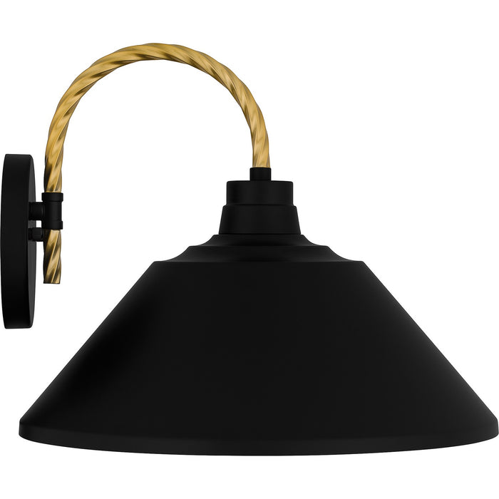Quoizel LSH8414MBK One Light Outdoor Lantern, Matte Black