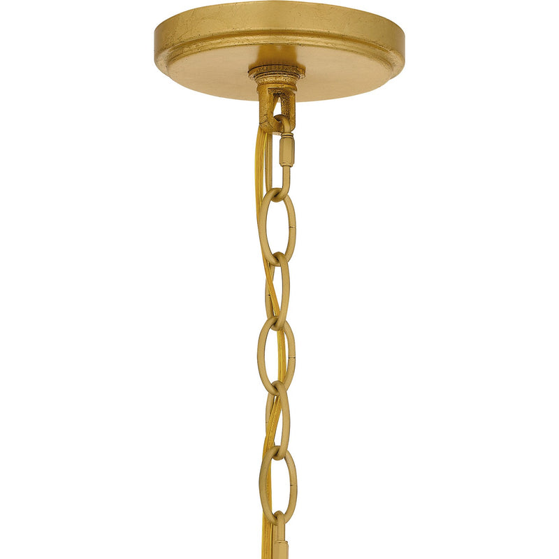 Quoizel MAA5027GFL Six Light Chandelier, Gold Leaf