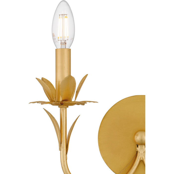 Quoizel MAA8712GFL Two Light Wall Sconce, Gold Leaf