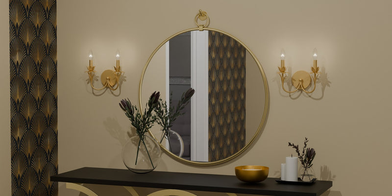 Quoizel MAA8712GFL Two Light Wall Sconce, Gold Leaf