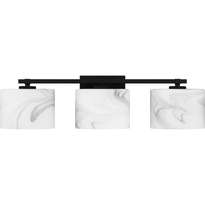 Quoizel MTH8624MBK Three Light Bath, Matte Black