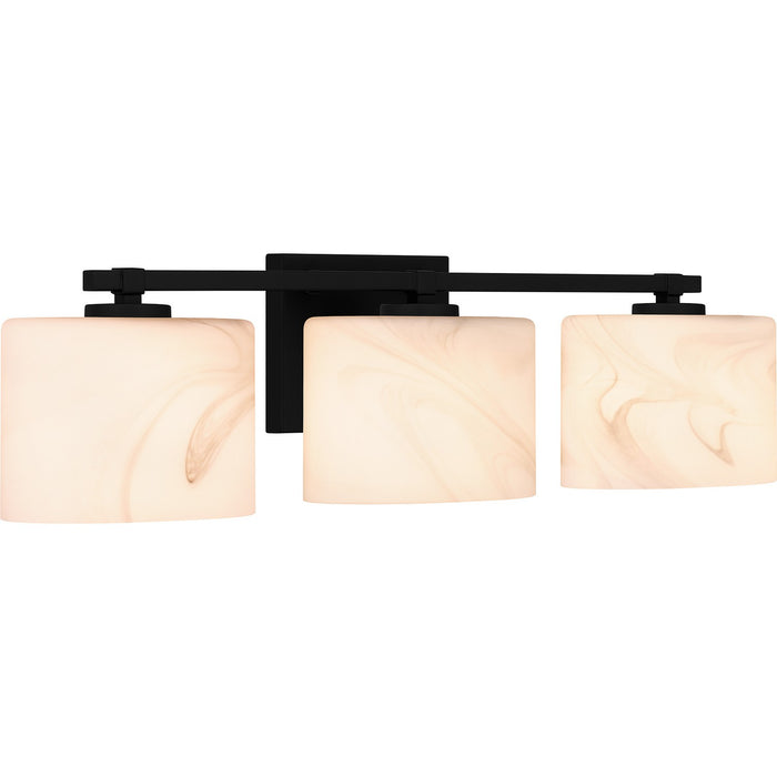 Quoizel MTH8624MBK Three Light Bath, Matte Black