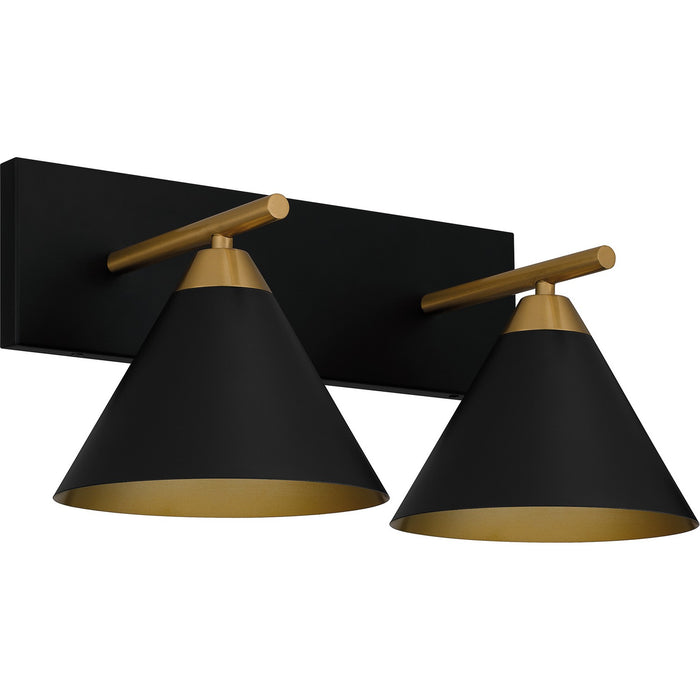 Quoizel MTO8617MBK Two Light Bath, Matte Black