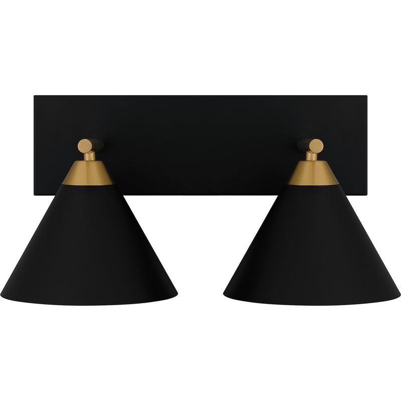 Quoizel MTO8617MBK Two Light Bath, Matte Black