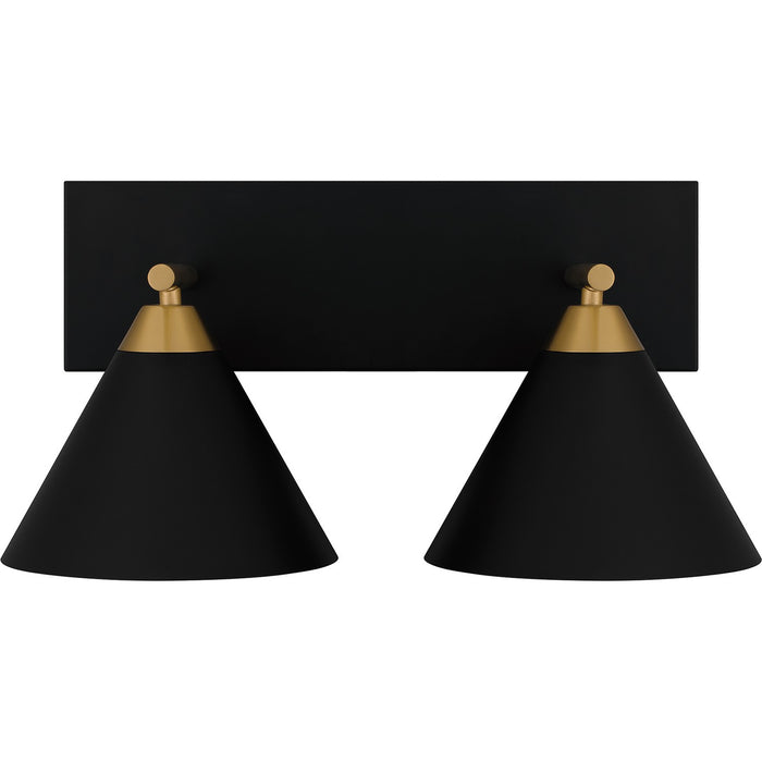 Quoizel MTO8617MBK Two Light Bath, Matte Black