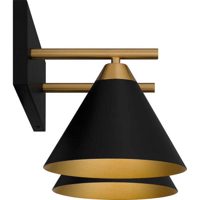 Quoizel MTO8617MBK Two Light Bath, Matte Black