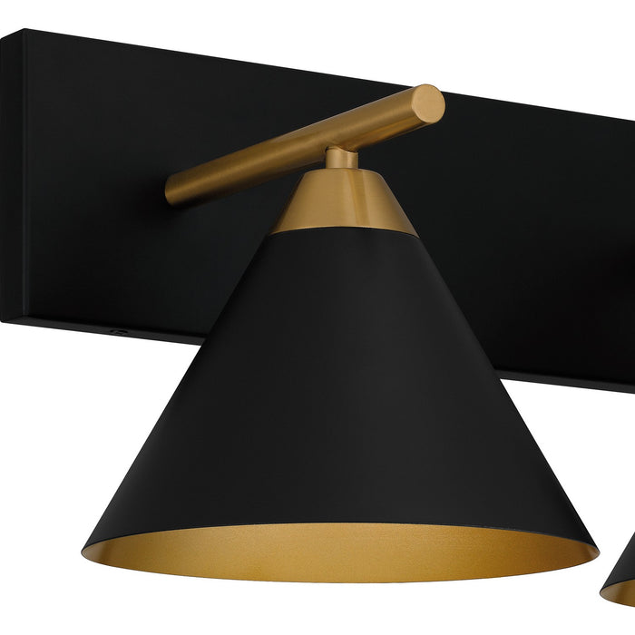 Quoizel MTO8617MBK Two Light Bath, Matte Black
