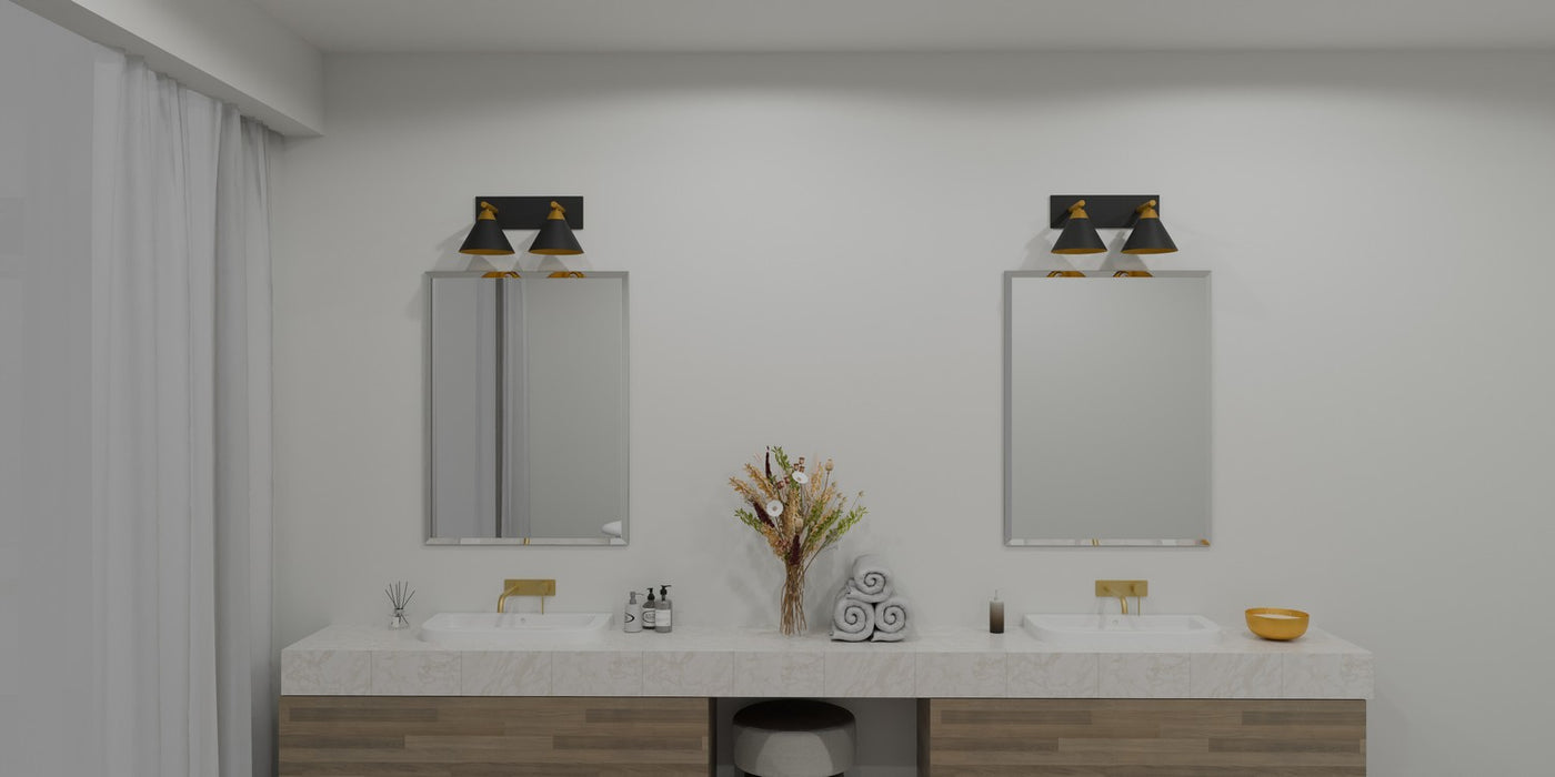 Quoizel MTO8617MBK Two Light Bath, Matte Black