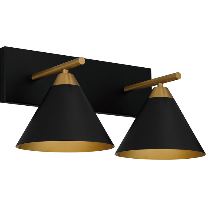 Quoizel MTO8617MBK Two Light Bath, Matte Black