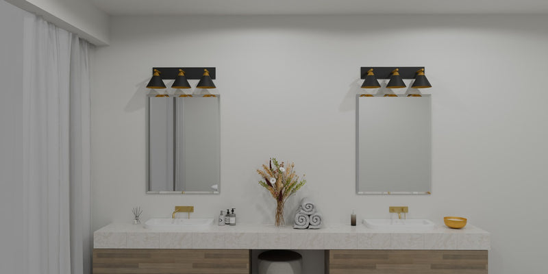 Quoizel MTO8627MBK Three Light Bath, Matte Black