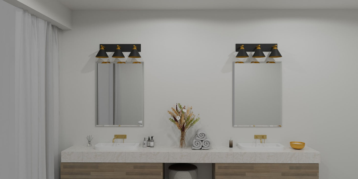 Quoizel MTO8627MBK Three Light Bath, Matte Black