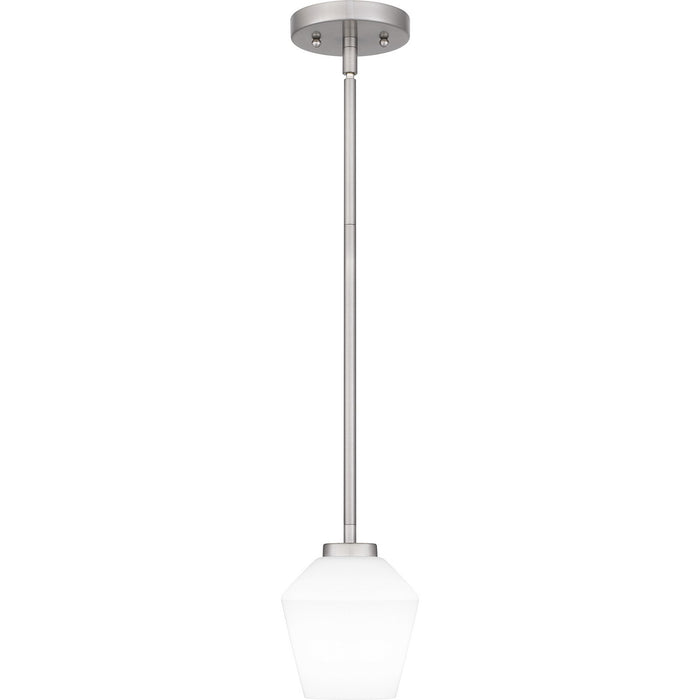 Quoizel NIE1505BN One Light Mini Pendant, Brushed Nickel