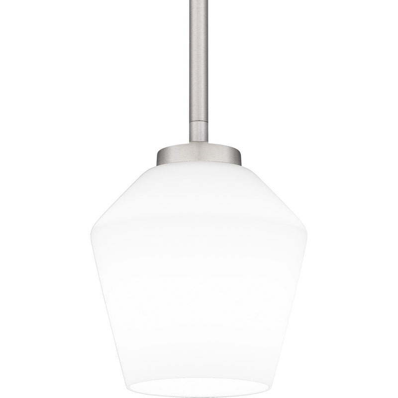 Quoizel NIE1505BN One Light Mini Pendant, Brushed Nickel