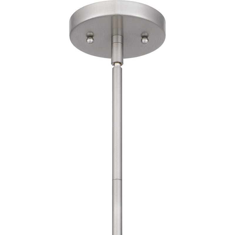 Quoizel NIE1505BN One Light Mini Pendant, Brushed Nickel