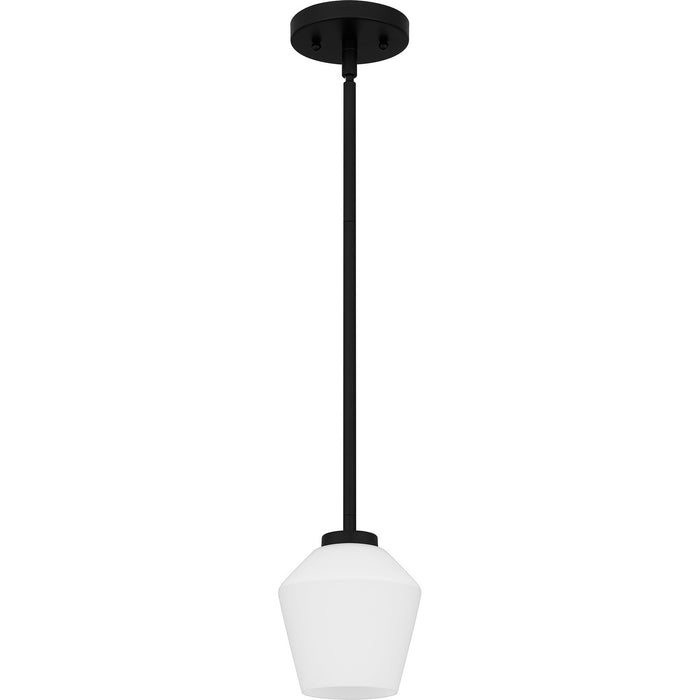 Quoizel NIE1505MBK One Light Mini Pendant, Matte Black