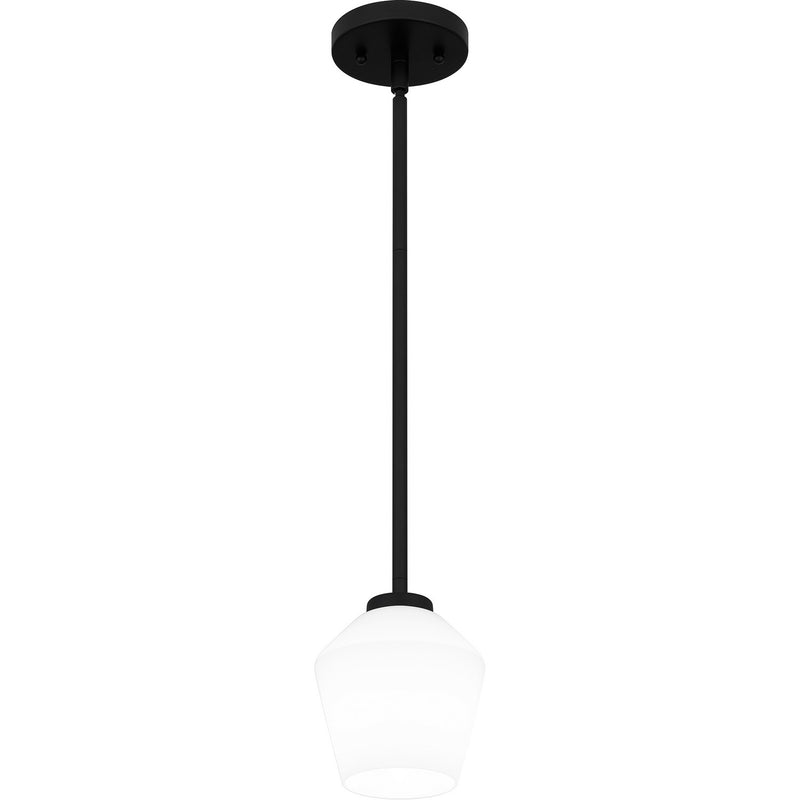 Quoizel NIE1505MBK One Light Mini Pendant, Matte Black