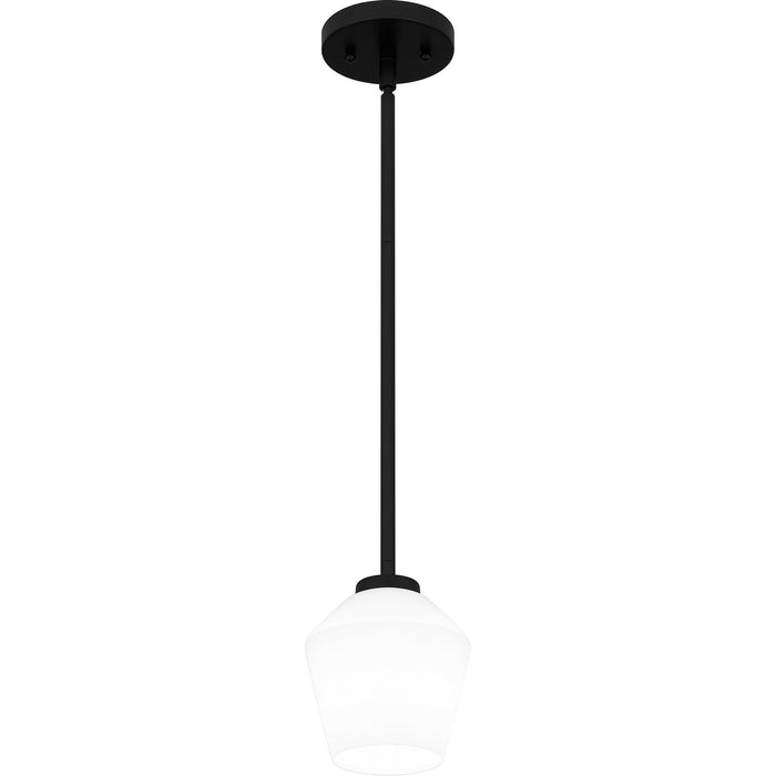 Quoizel NIE1505MBK One Light Mini Pendant, Matte Black