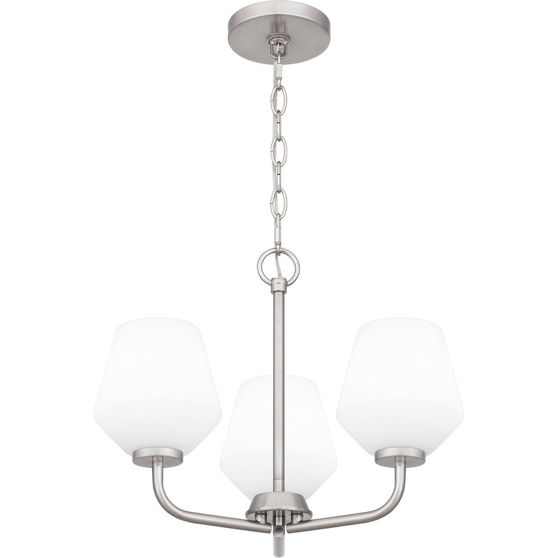 Quoizel NIE2817BN Three Light Pendant, Brushed Nickel