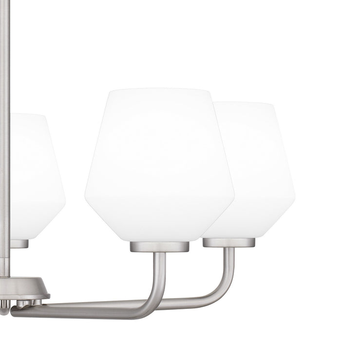 Quoizel NIE5025BN Five Light Chandelier, Brushed Nickel