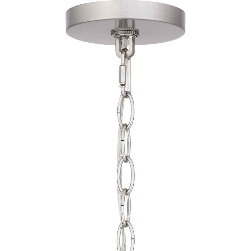 Quoizel NIE5025BN Five Light Chandelier, Brushed Nickel