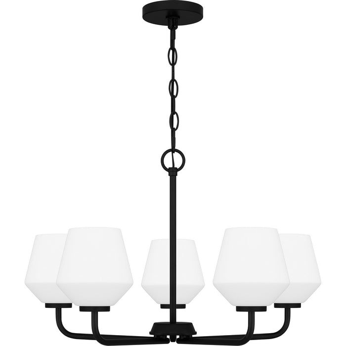 Quoizel NIE5025MBK Five Light Chandelier, Matte Black