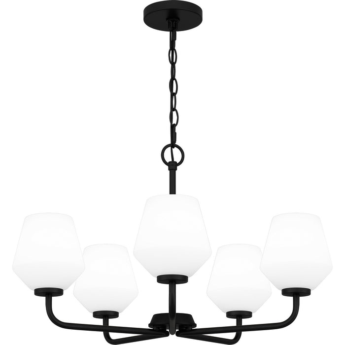 Quoizel NIE5025MBK Five Light Chandelier, Matte Black