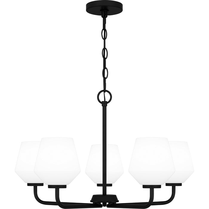 Quoizel NIE5025MBK Five Light Chandelier, Matte Black
