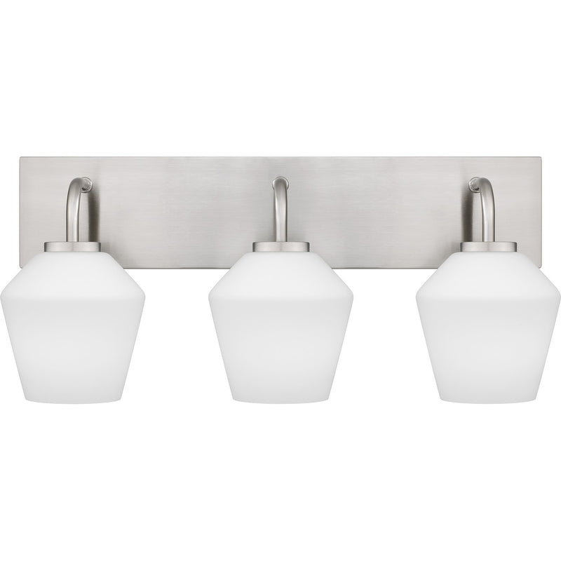 Quoizel NIE8621BN Three Light Bath, Brushed Nickel