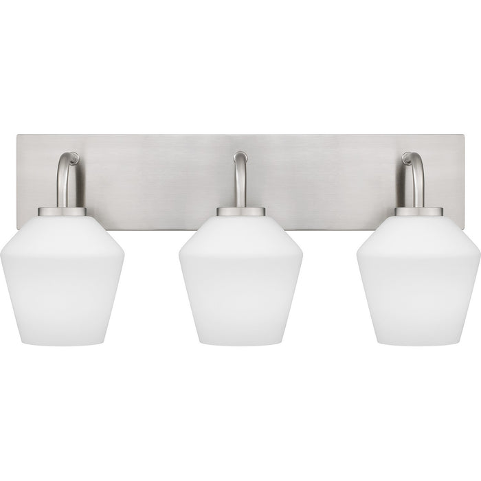 Quoizel NIE8621BN Three Light Bath, Brushed Nickel
