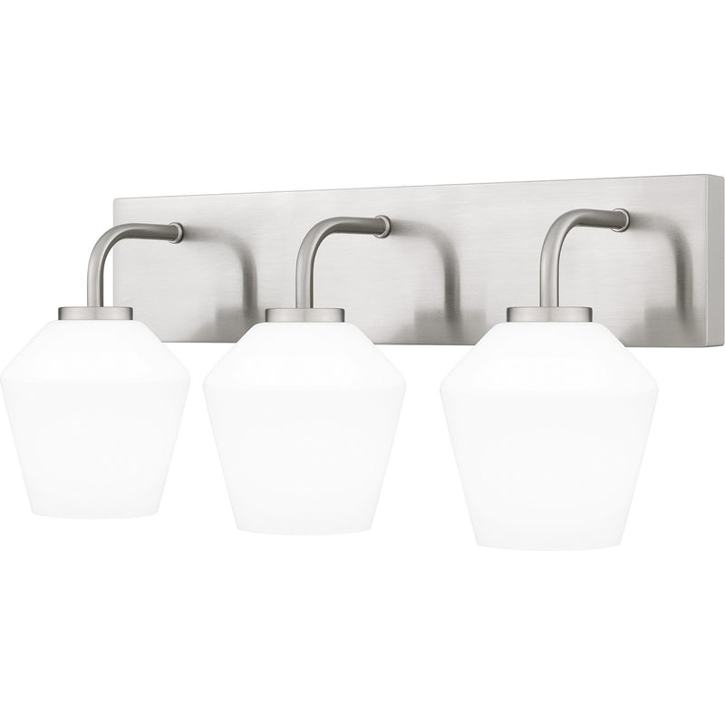 Quoizel NIE8621BN Three Light Bath, Brushed Nickel