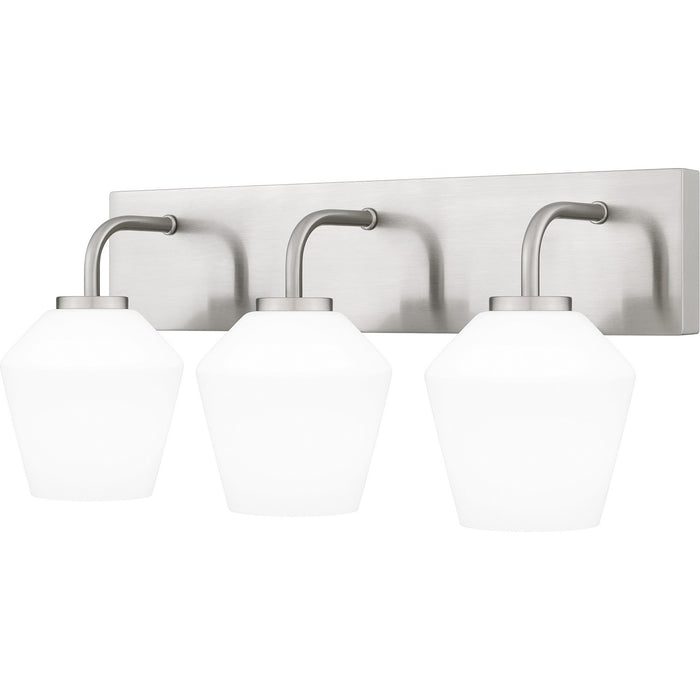 Quoizel NIE8621BN Three Light Bath, Brushed Nickel