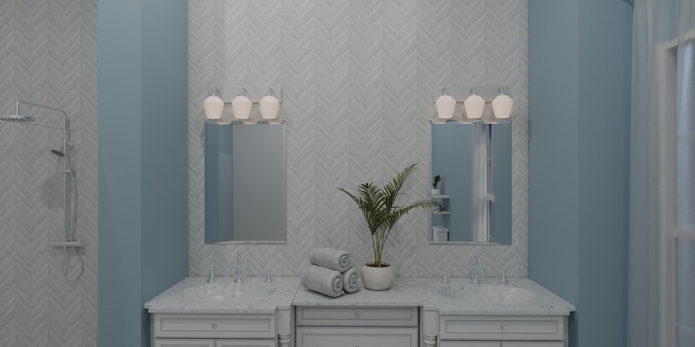Quoizel NIE8621BN Three Light Bath, Brushed Nickel